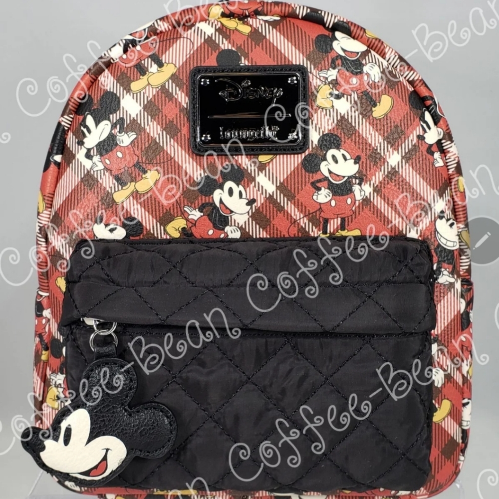 Loungefly Disney Mickey Plaid Mini Backpack
